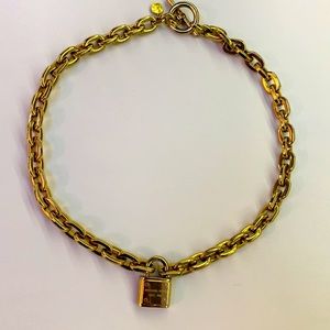Michael Kors Chain Necklace and Lock - Choker Style